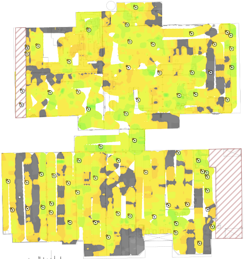 Baseline primary signal strength, 2.4 GHz