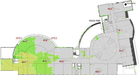 Ground floor capacity, 2.4 GHz