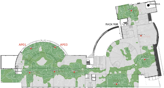 Ground floor SNR, 2.4 GHz